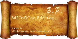 Böröcz Péter névjegykártya